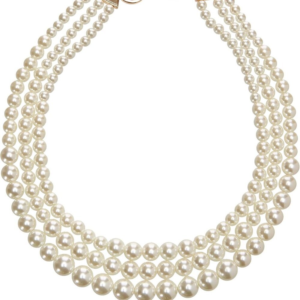Women's Gold-Tone Blanc Pearl Collar Necklace